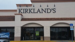 A store front of kirkland 's with the name kirkland 's on it.